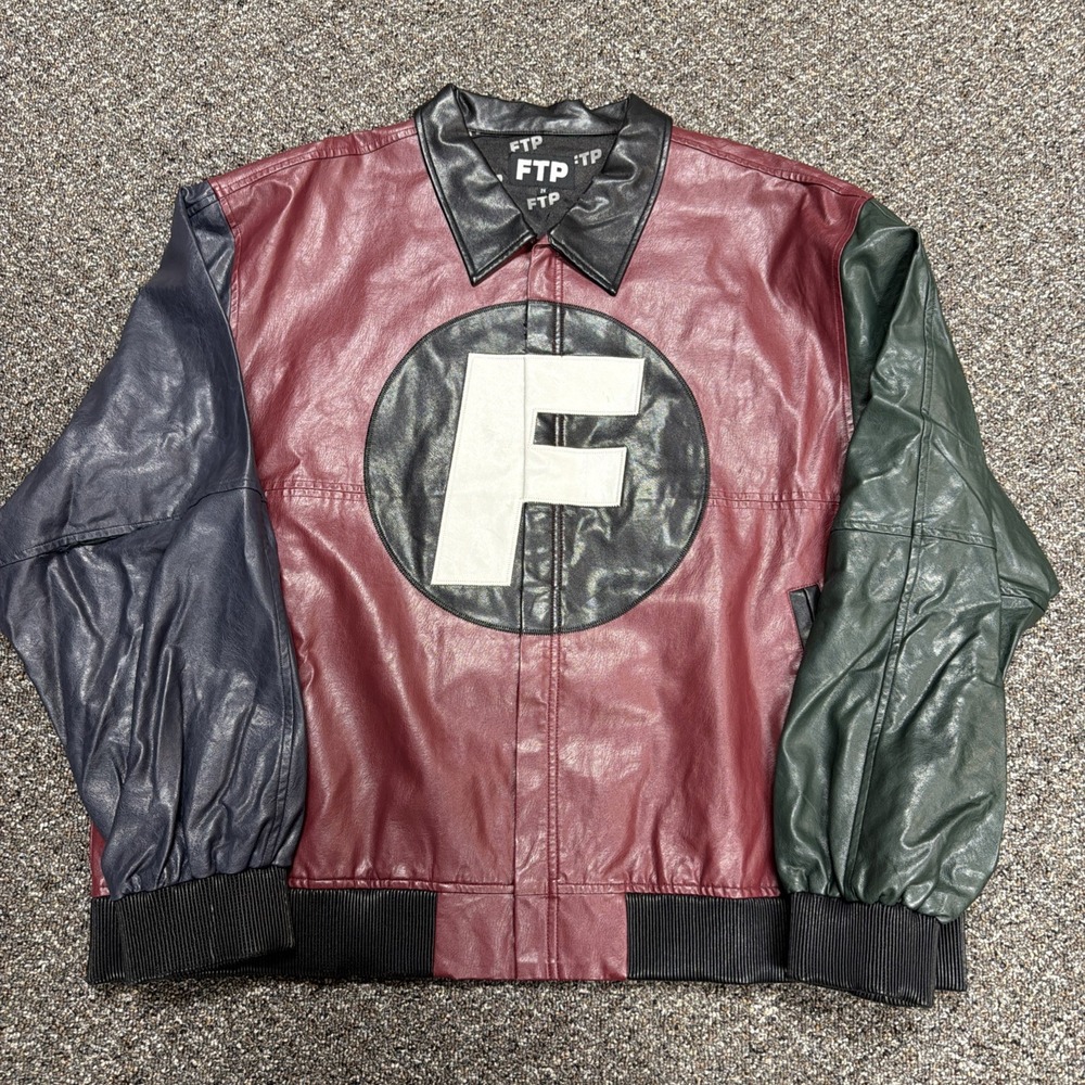 FTP FuckThePopulation Racer Jacket Black SS19 Red Colorblock Green Blue 2xl